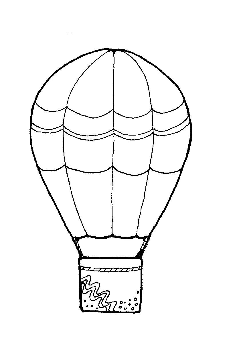 free hot air balloon clipart black and white - photo #41