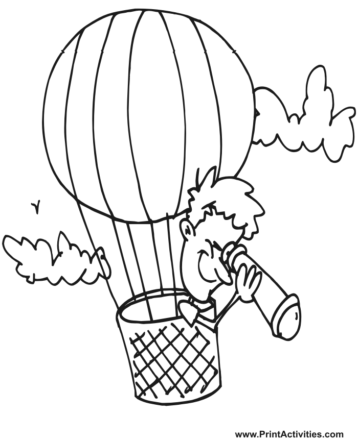 Dessin #16531 - Dessin de montgolfière