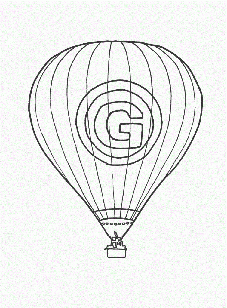 Dessin #16534 - dessin de montgolfière a colorier et imprimer