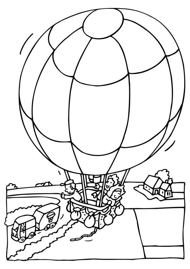 Dessin #16538 - coloriage montgolfière