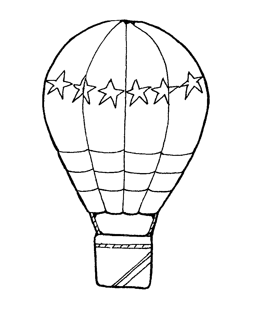 Dessin #16541 - une belle image de montgolfière a colorier