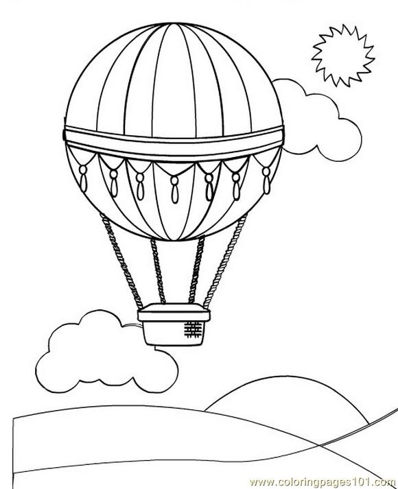 Dessin #16545 - dessin gratuit montgolfière a colorier