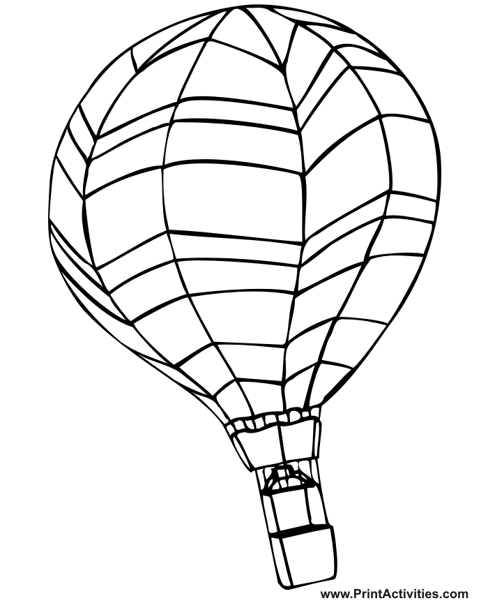 Dessin #16550 - Image de montgolfière a colorier