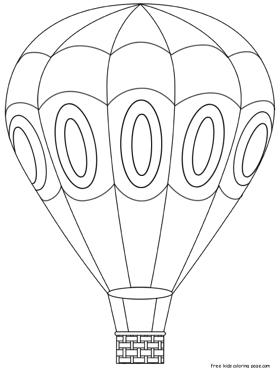 Dessin #16552 - dessin de montgolfière gratuit à imprimer et colorier