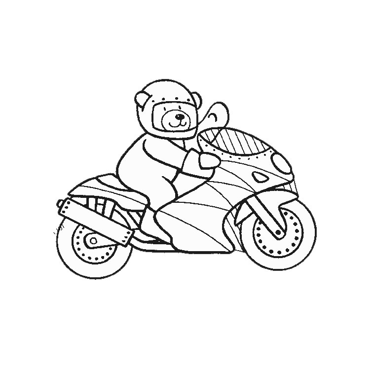 Sélection de dessins de coloriage moto à imprimer sur LaGuerche.com