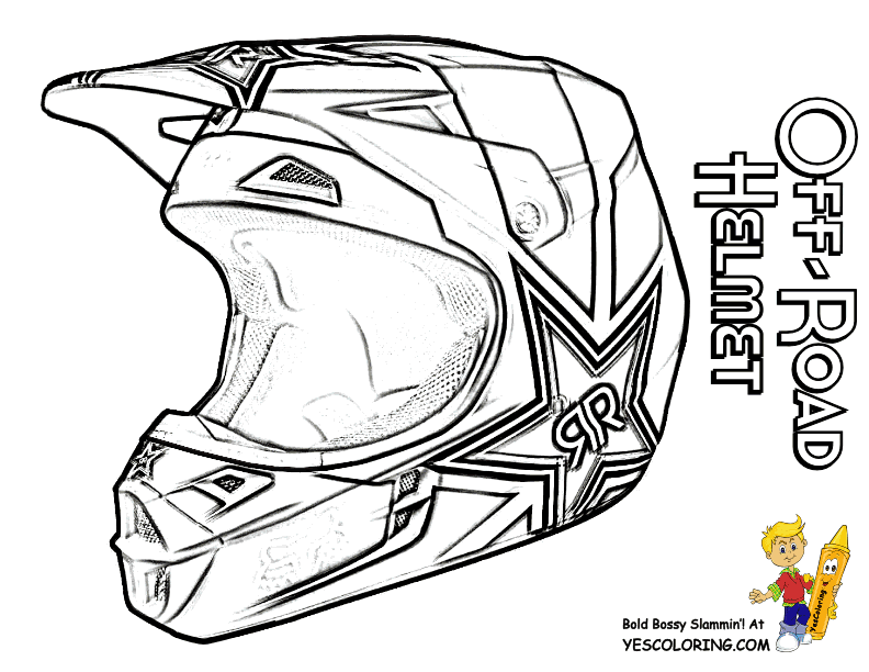 Dessin #16557 - coloriage gratuit de motocross à imprimer