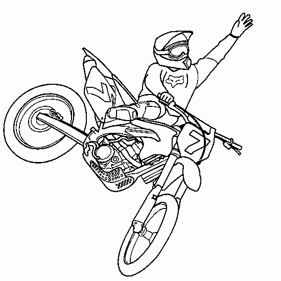 Dessin #16562 - dessin de motocross a imprimer