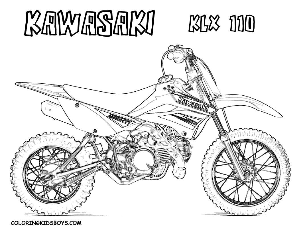 Dessin #16564 - Dessin de motocross gratuit à imprimer et colorier