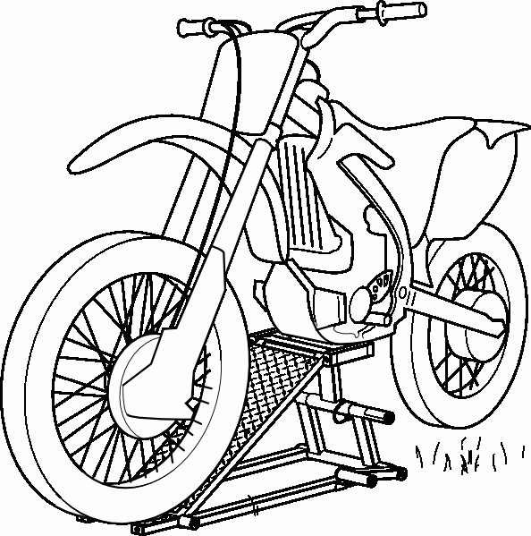 Dessin #16568 - Image de motocross a dessiner