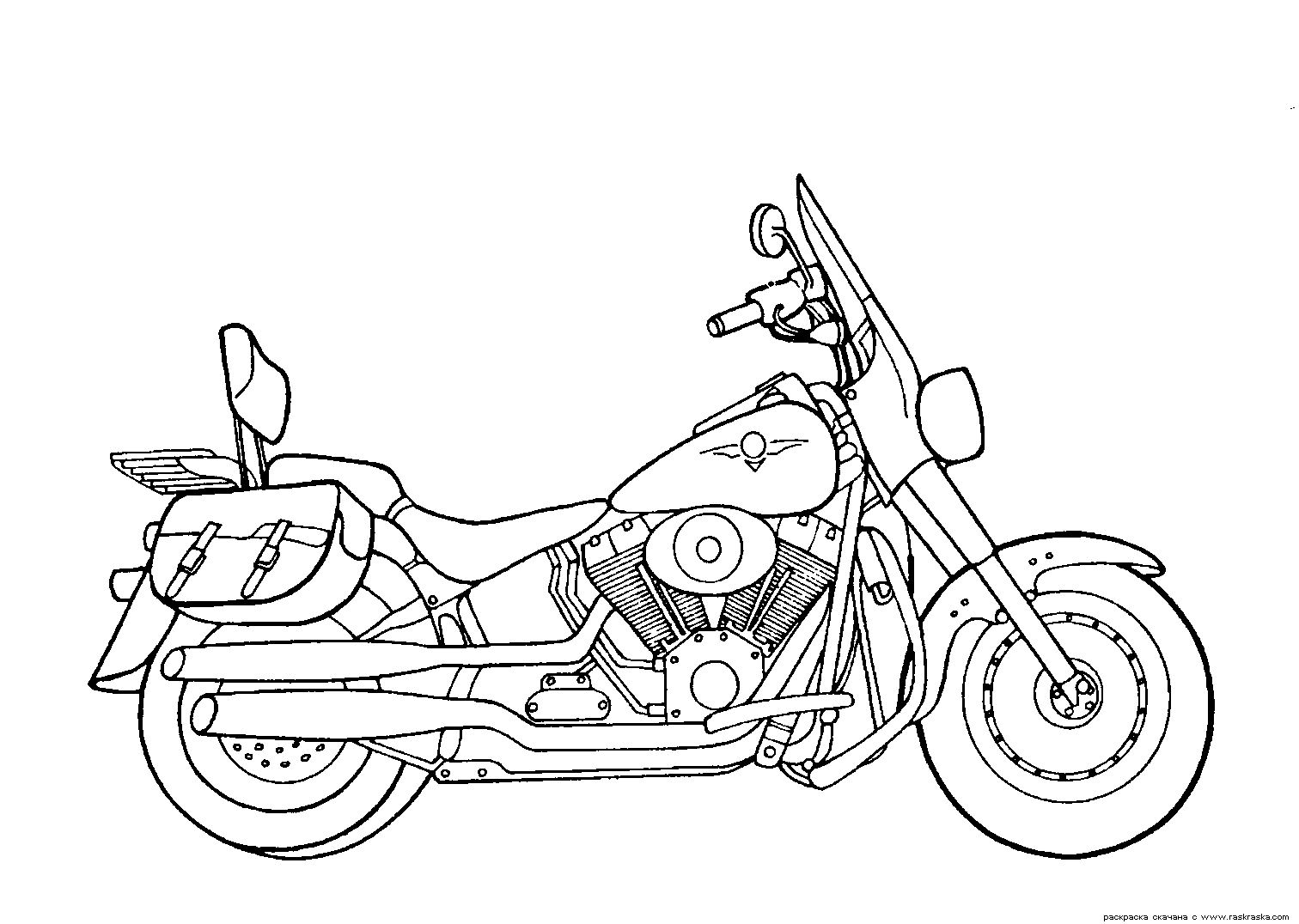 Dessin #16571 - Dessin gratuit motocyclette a colorier