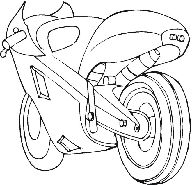 Dessin #16573 - Beau dessin de motocyclette a imprimer