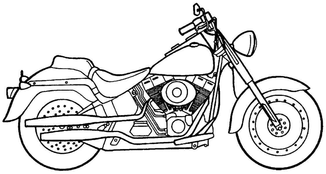 Dessin #16583 - coloriage motocyclette a colorier