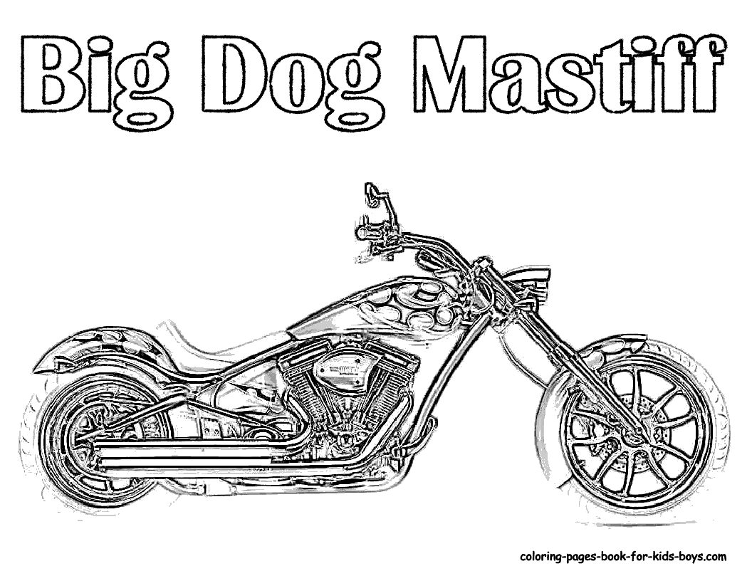 Dessin #16593 - coloriage motocyclette