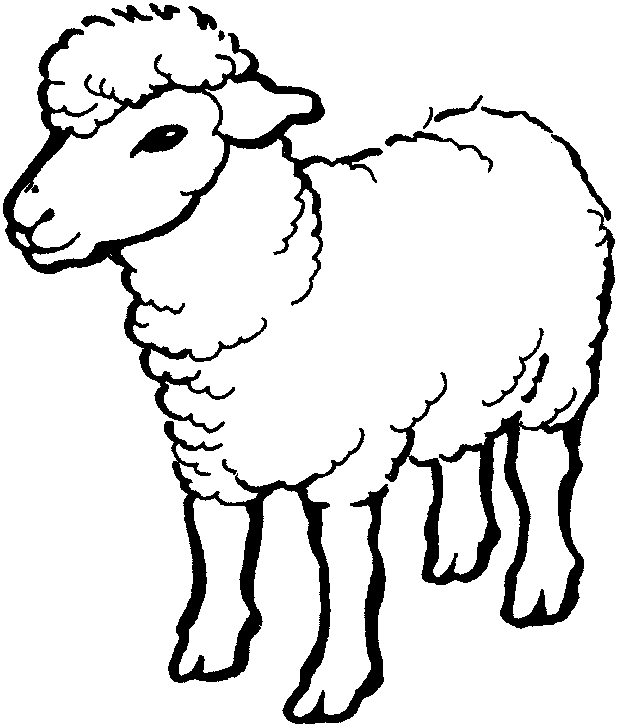 Dessin #13413 - Une belle image de mouton à colorier