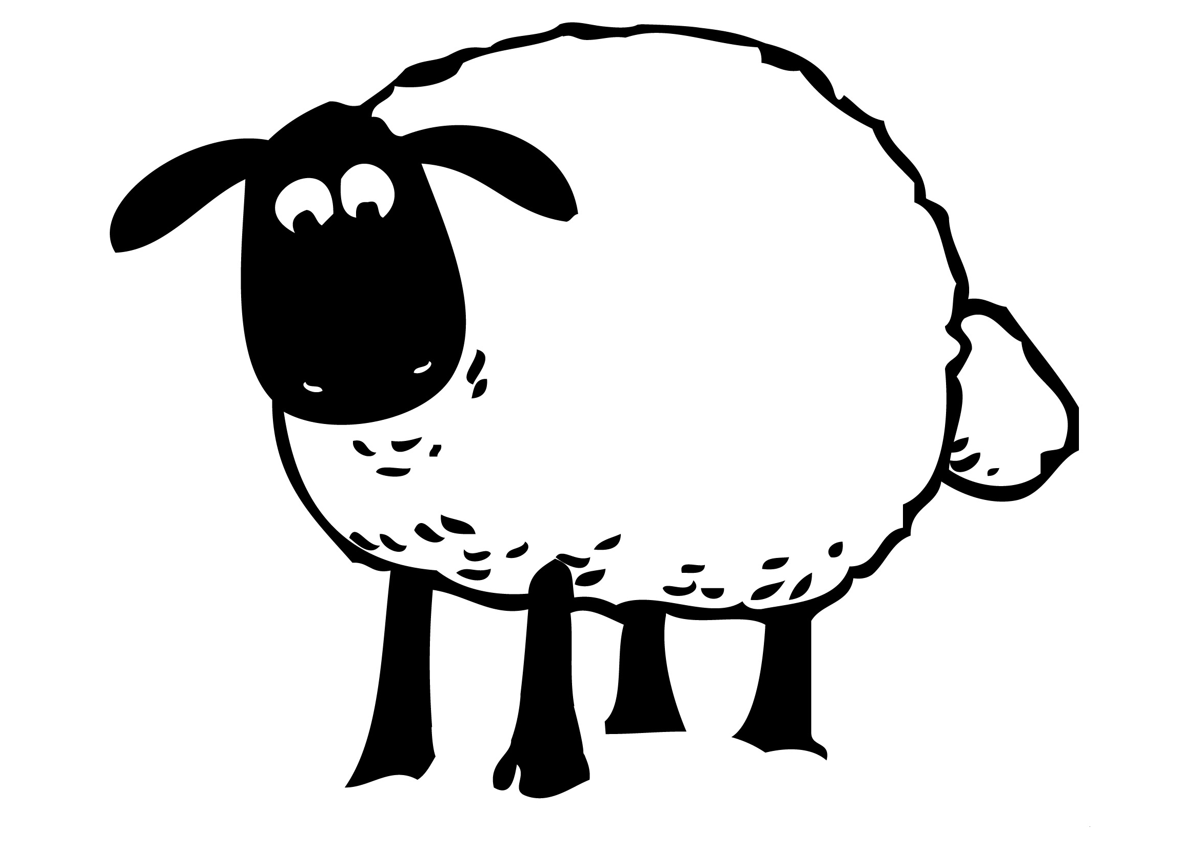 Dessin #13414 - Dessin de mouton a colorier et imprimer
