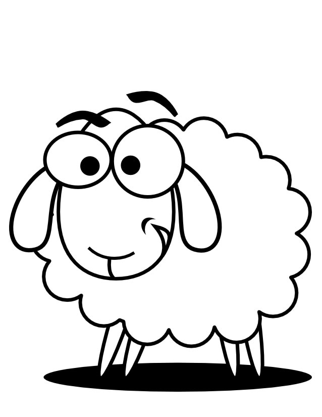Dessin #13415 - coloriage de mouton a colorier