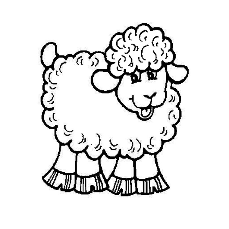 Dessin #13440 - coloriage de mouton à imprimer et colorier
