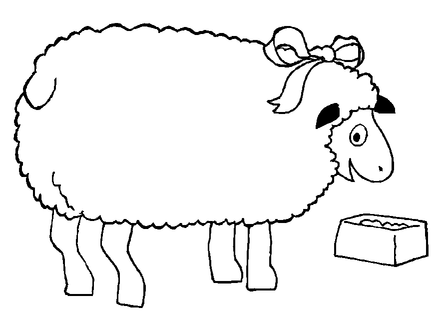 Dessin #13445 - dessin de mouton imprimer et colorier
