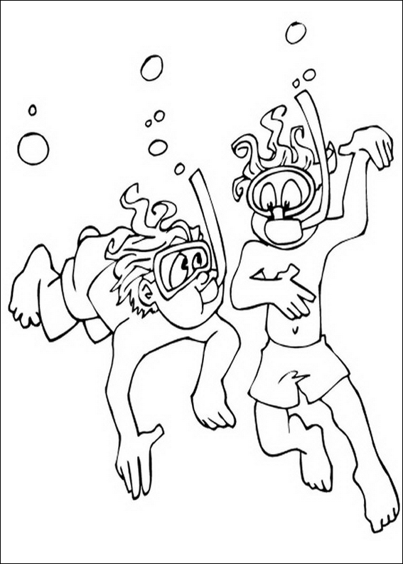Image #17382 - Coloriage natation gratuit