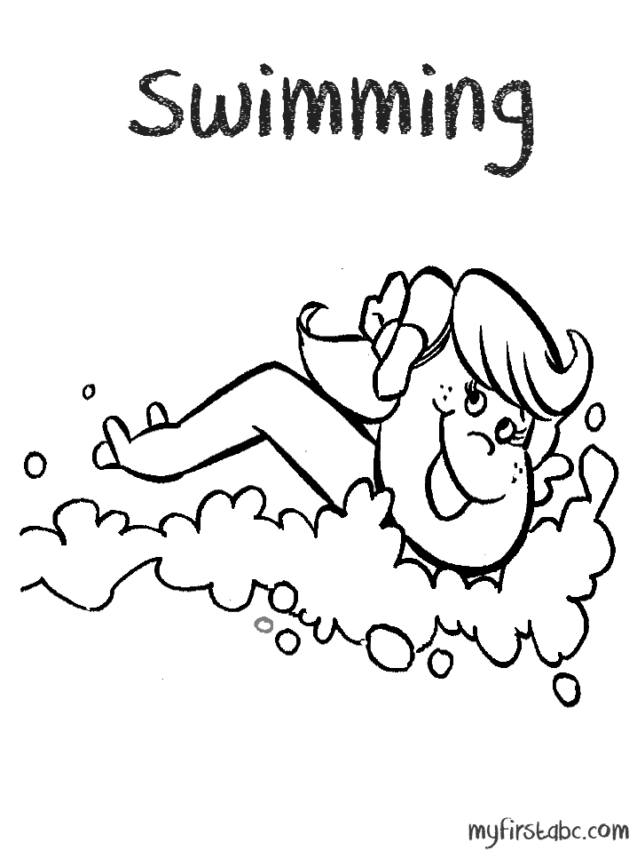 Image #17389 - Coloriage natation gratuit