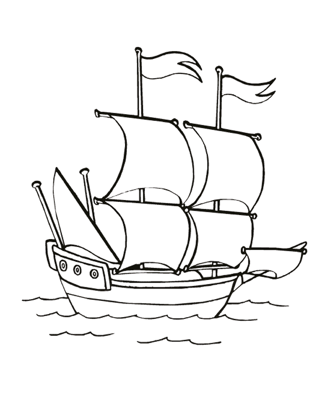 Dessin #16627 - dessin de navire gratuit à imprimer et colorier