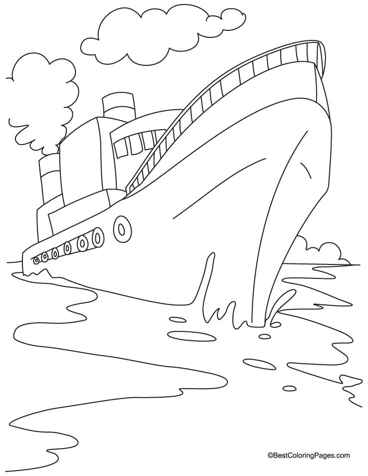 Dessin #16643 - coloriage de navire a colorier