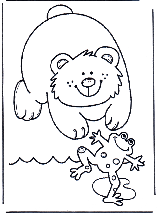 Dessin #13481 - Un beau dessin de ours a colorier