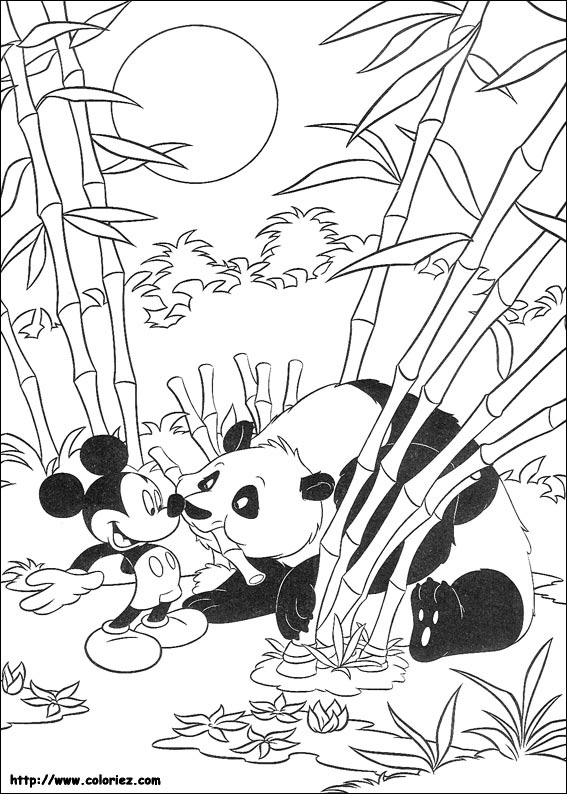 Dessin #13493 - dessin de pandas à colorier
