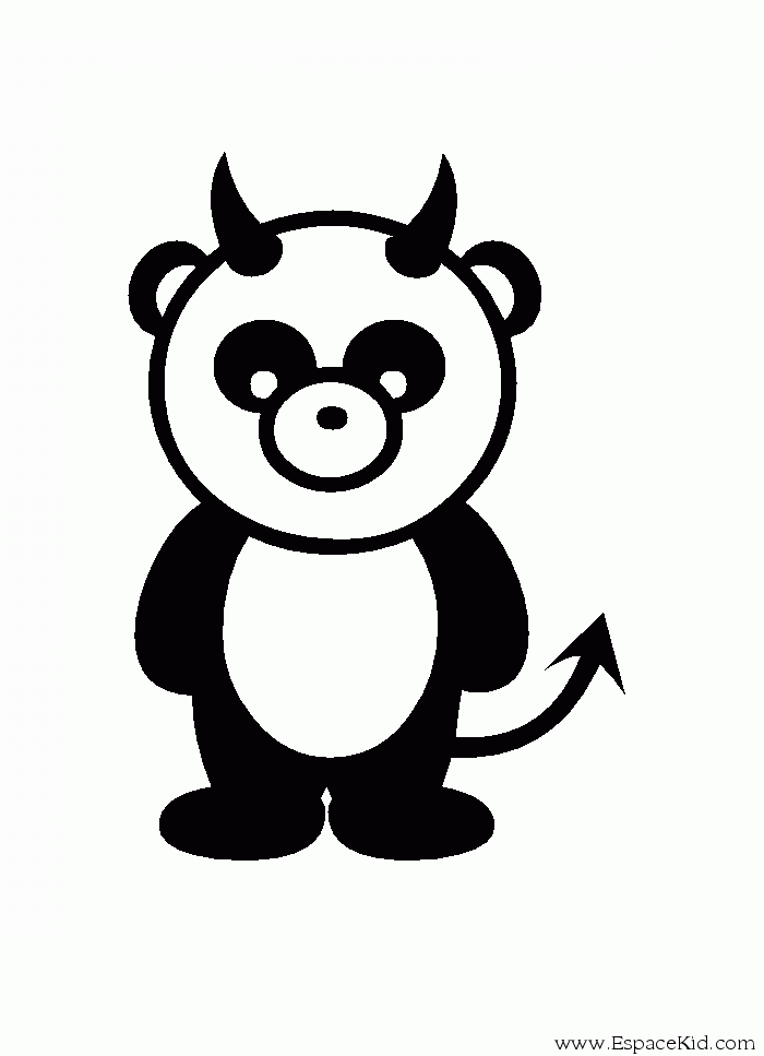 Dessin #13500 - Dessin gratuit pandas a colorier