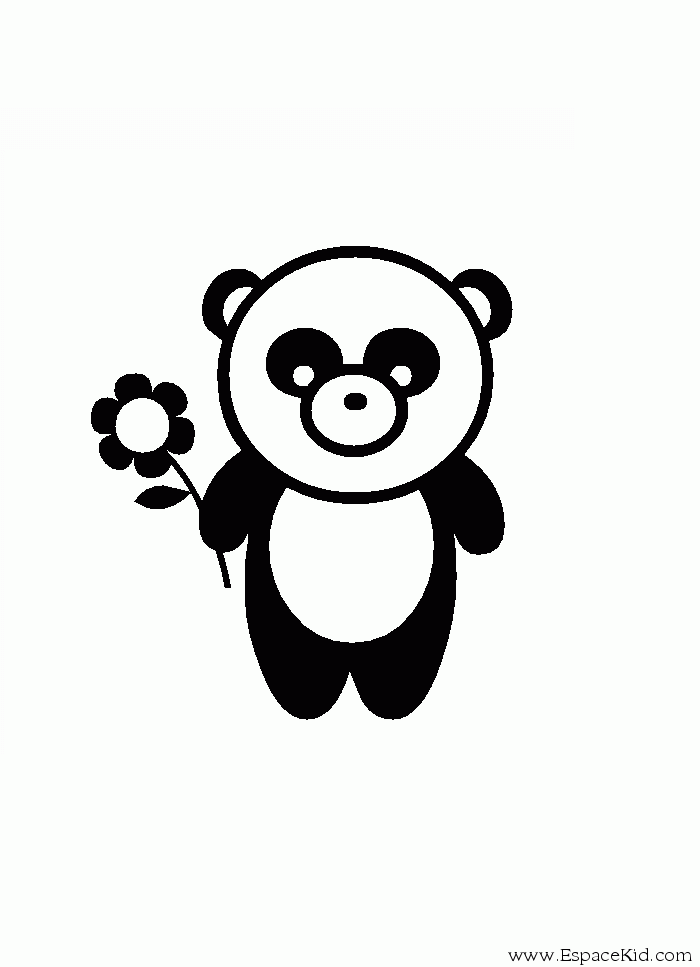 Dessin #13506 - une belle image de pandas à colorier
