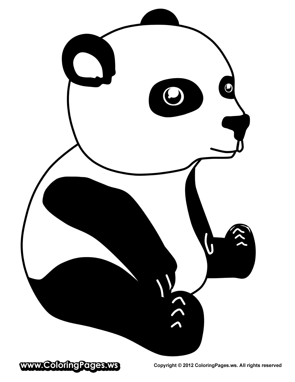 Dessin #13507 - Coloriage pandas