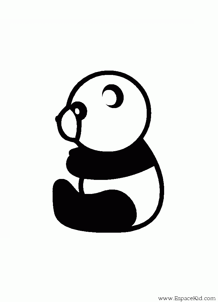 Dessin #13508 - une belle image de pandas à colorier et imprimer - Pour enfants