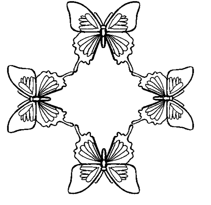 Dessin de papillon à colorier et imprimer