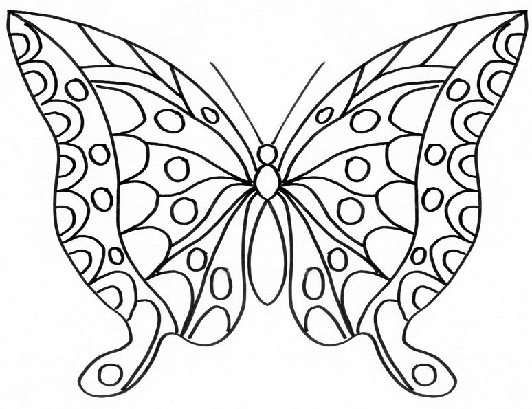 Dessin de papillon a colorier et imprimer