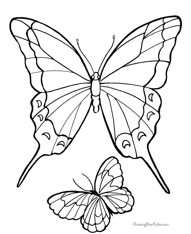 Coloriage de papillon à colorier
