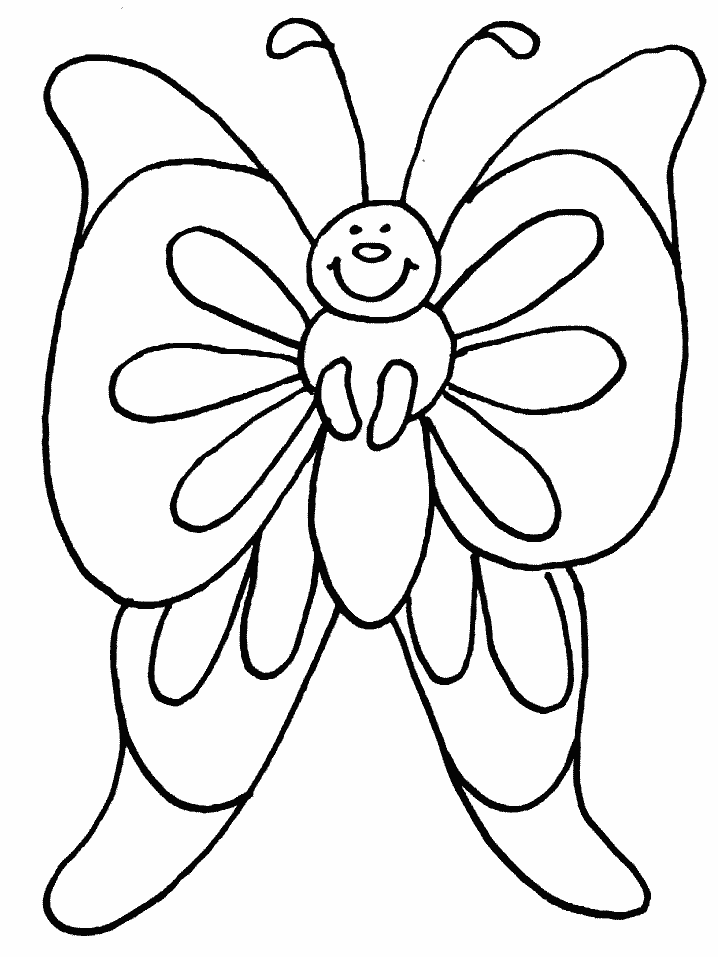 Image de papillon a colorier