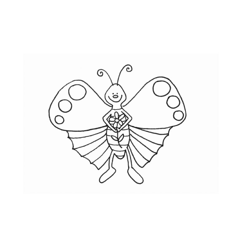 le coloriage papillon rigolo pour imprimer le coloriage papillon  Dessin de papillon a imprimer