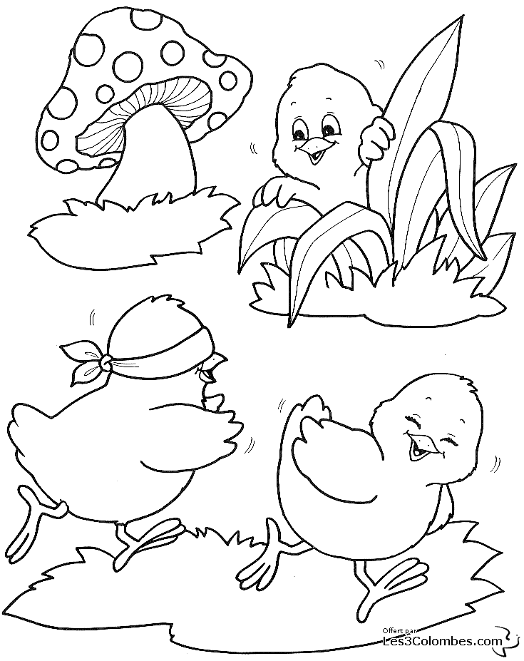 Dessin #10684 - Coloriage paques