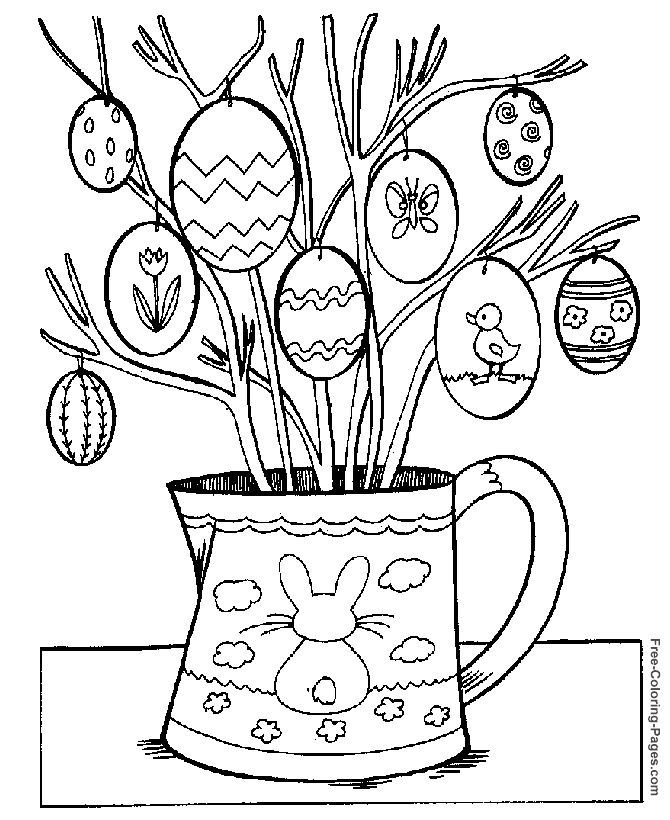 Dessin #10741 - coloriage de paques