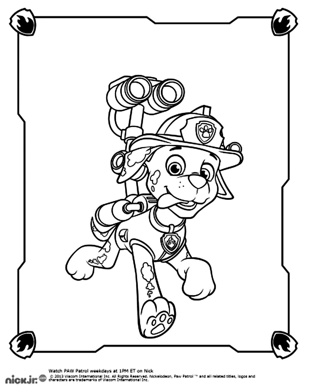 name coloring pages chase - photo #30