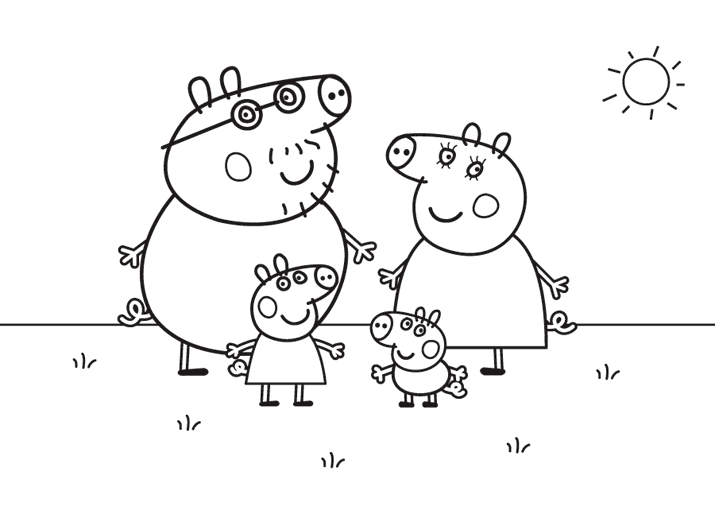 Coloriage de Peppa Pig #3 - Cliquez pour imprimer Coloriage peppa pig gratuit - dessin a imprimer #3