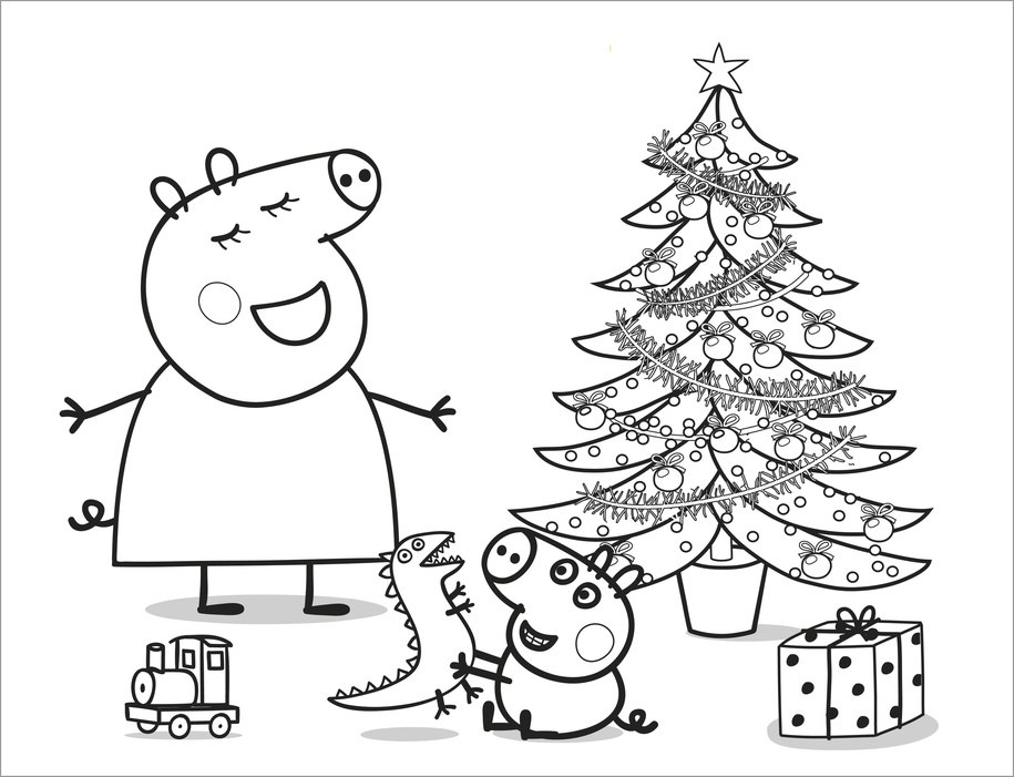 Coloriage de Peppa Pig #31 - Cliquez pour imprimer Coloriage peppa pig gratuit - dessin a imprimer #31
