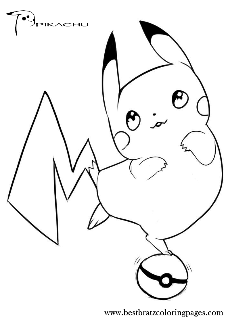 Coloriage pikachu gratuit - dessin a imprimer #124