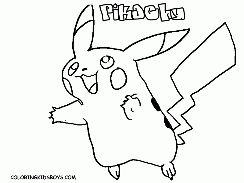 Coloriage pikachu gratuit - dessin a imprimer #222