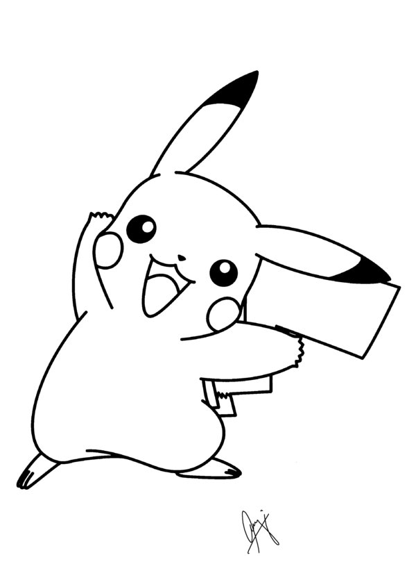 Coloriage pikachu gratuit - dessin a imprimer #287