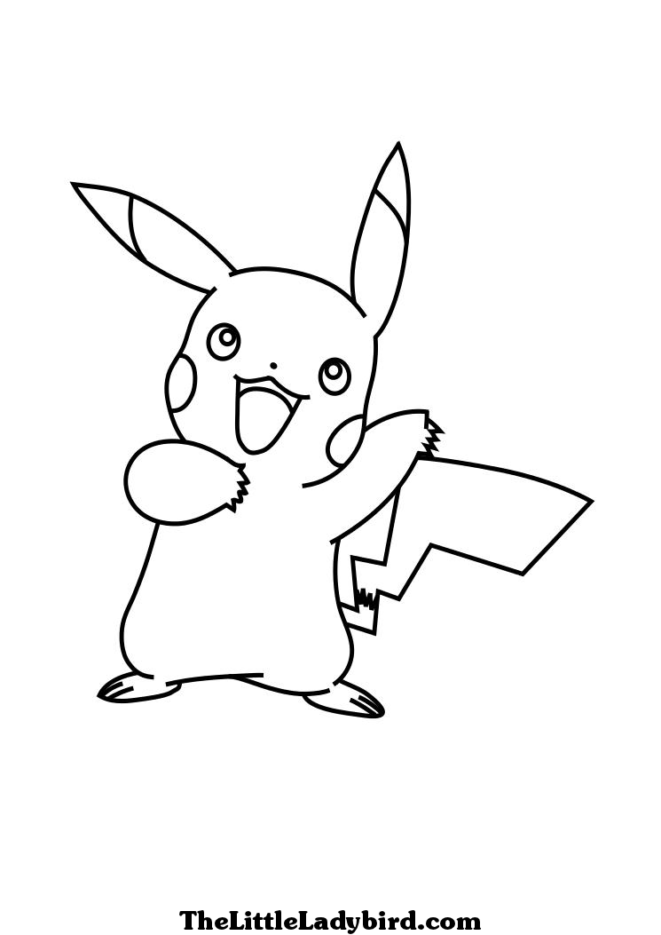 Coloriage pikachu gratuit - dessin a imprimer #293
