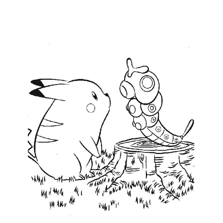 Coloriage pikachu gratuit - dessin a imprimer #300