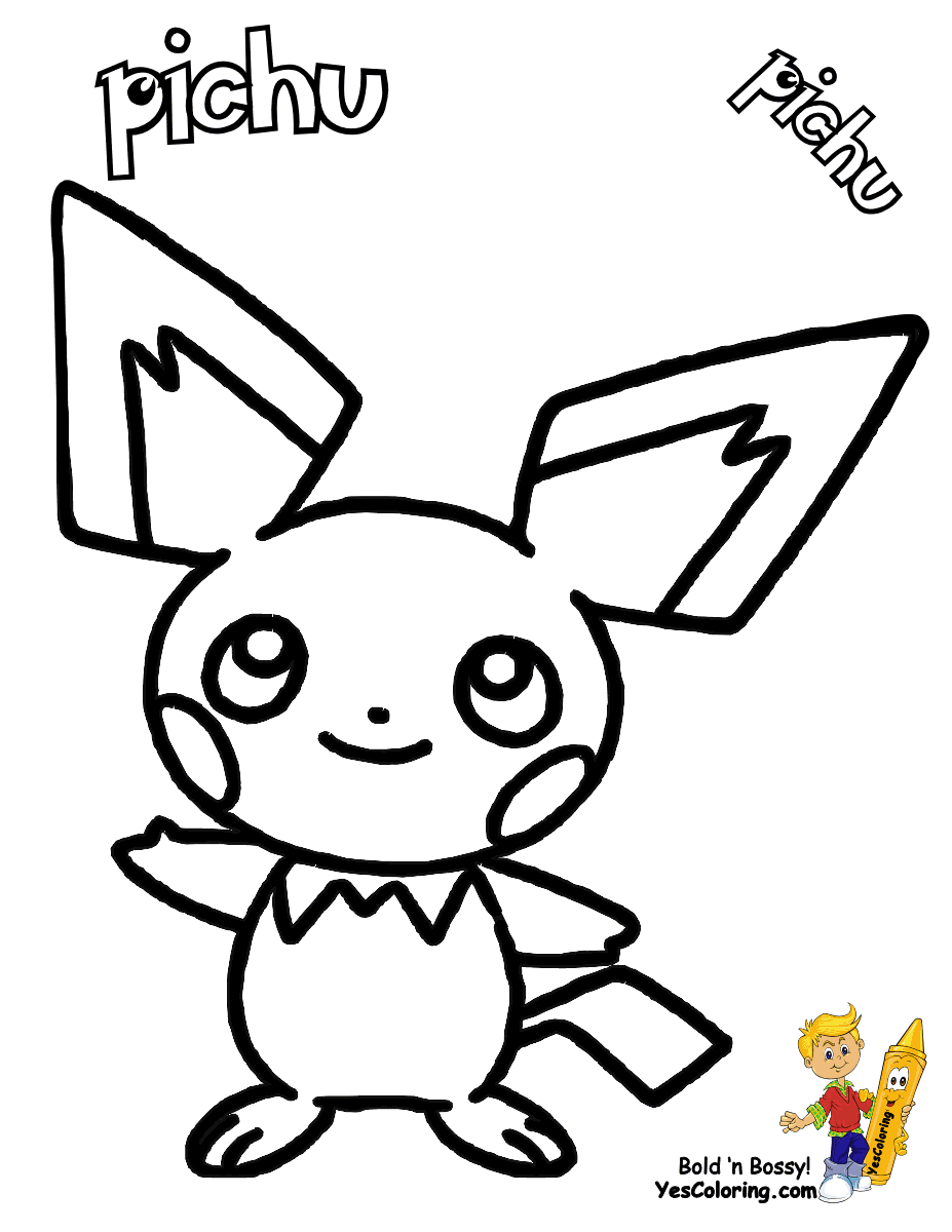 Coloriage pikachu gratuit - dessin a imprimer #32
