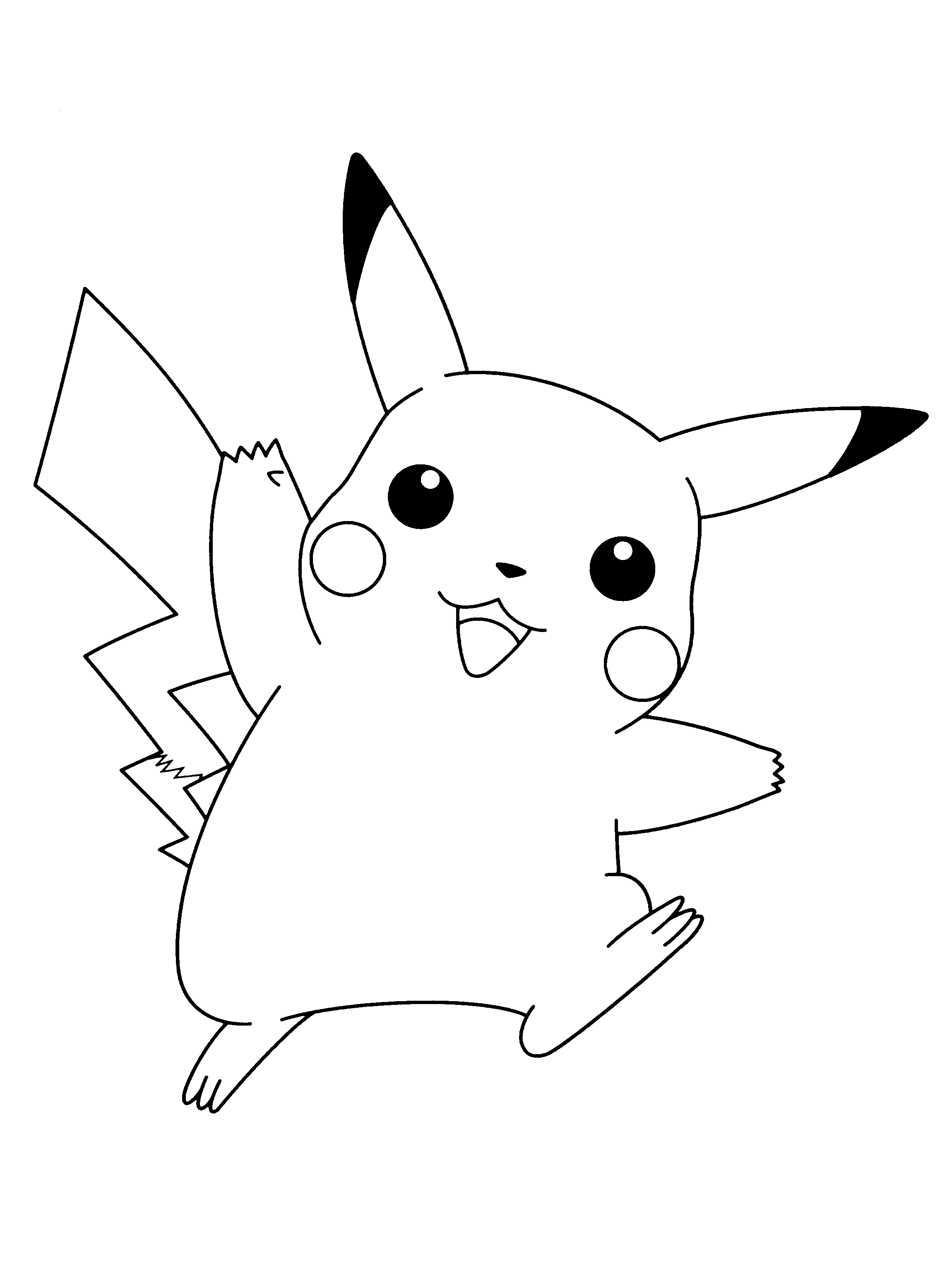 Coloriage pikachu gratuit - dessin a imprimer #46