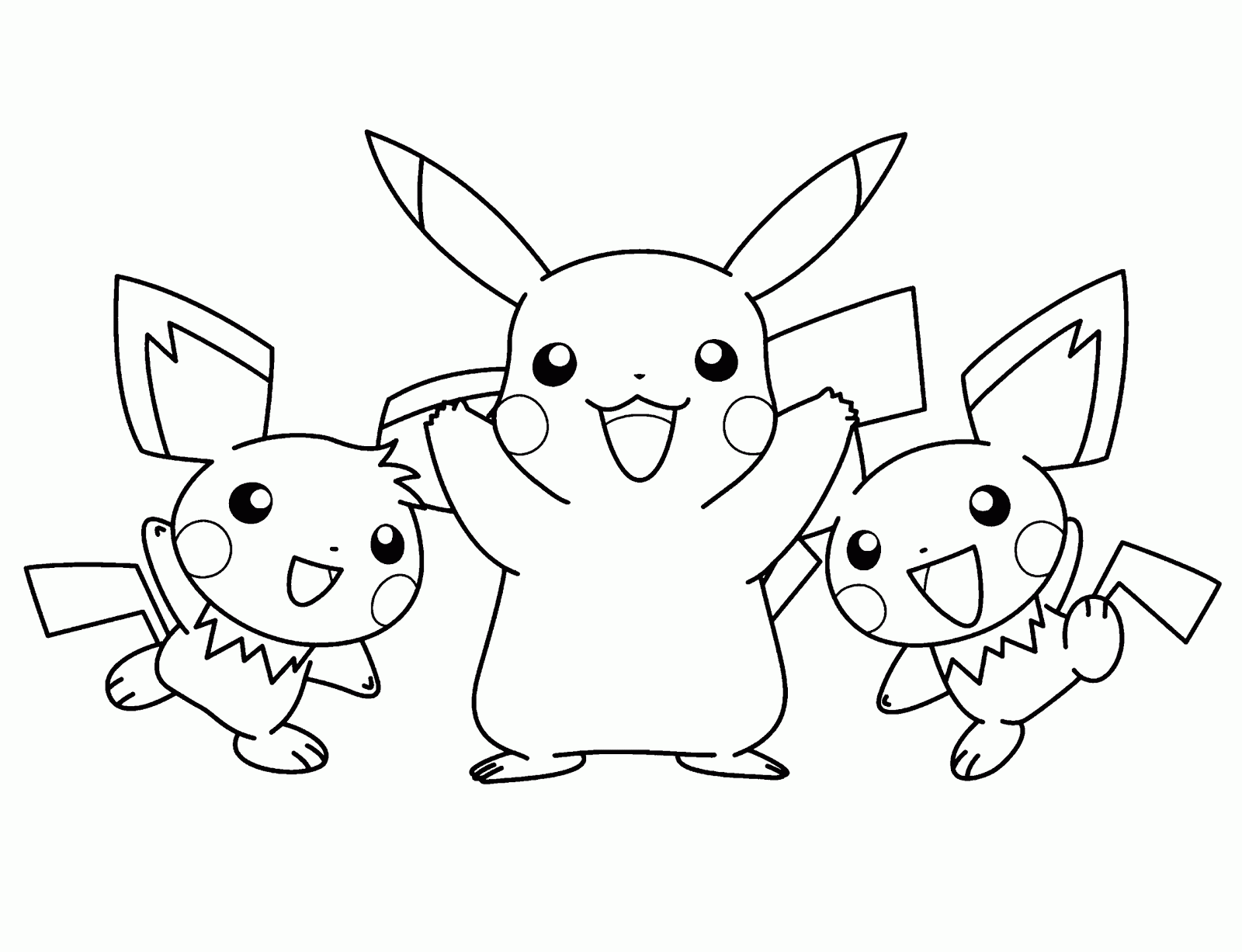 Coloriage pikachu gratuit - dessin a imprimer #5
